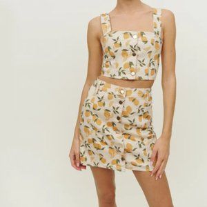 Reformation Chrissy Denim Two Piece Set